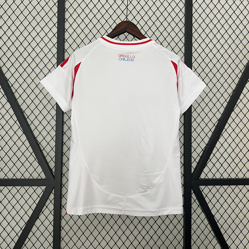 Camisa Feminina Chile 24/25 Branca Oficial – Torcedora
