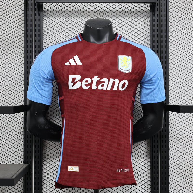 Camisa Aston Villa 24/25 Versão Player Vermelha Oficial