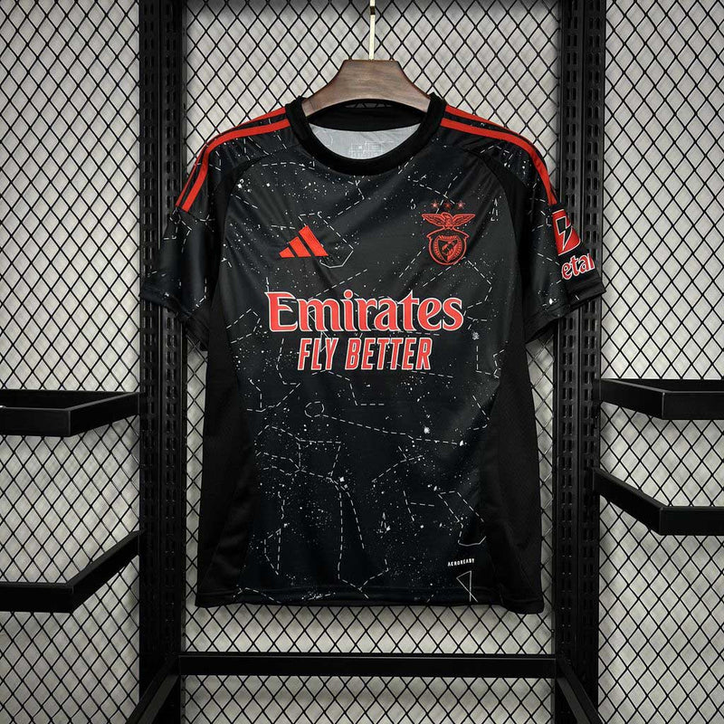 Camisa do Benfica 24/25 Preto, Uniforme Oficial, Nova Coleção