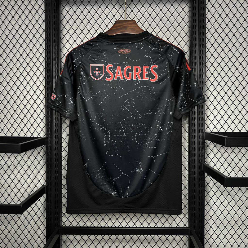 Camisa do Benfica 24/25 Preto, Uniforme Oficial, Nova Coleção