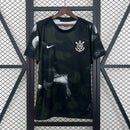 Camisa do Corinthians 25/26 Preto Treino, Uniforme Oficial, Lançamento 2025